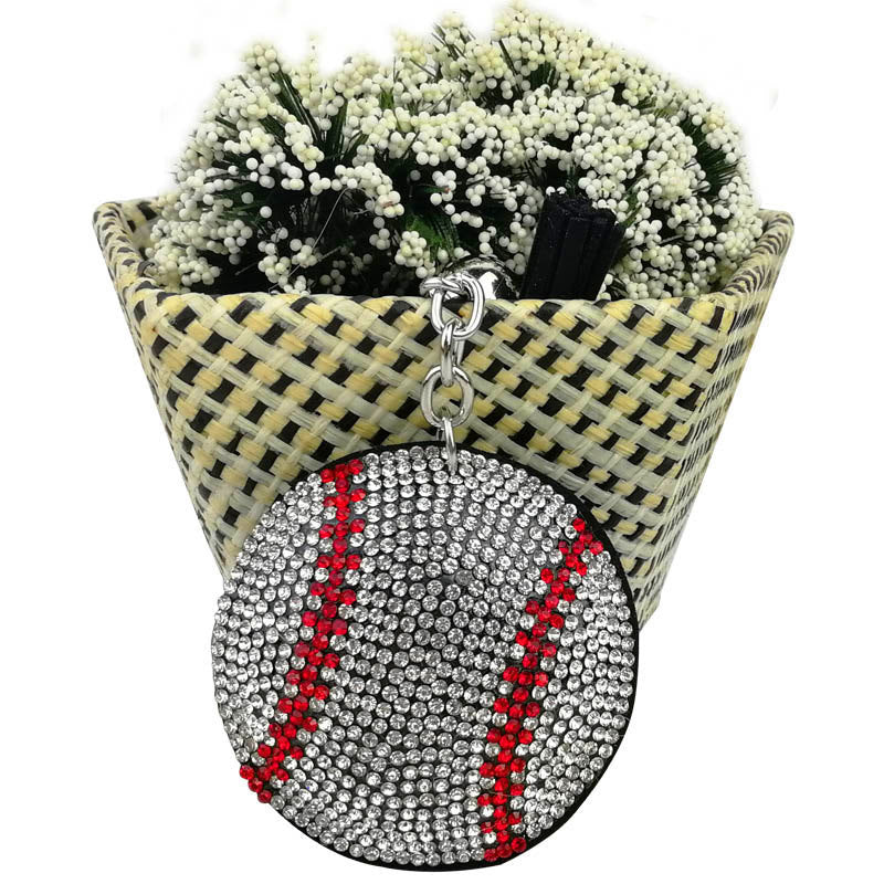 Wholesale Creative diamond baseball keychain
